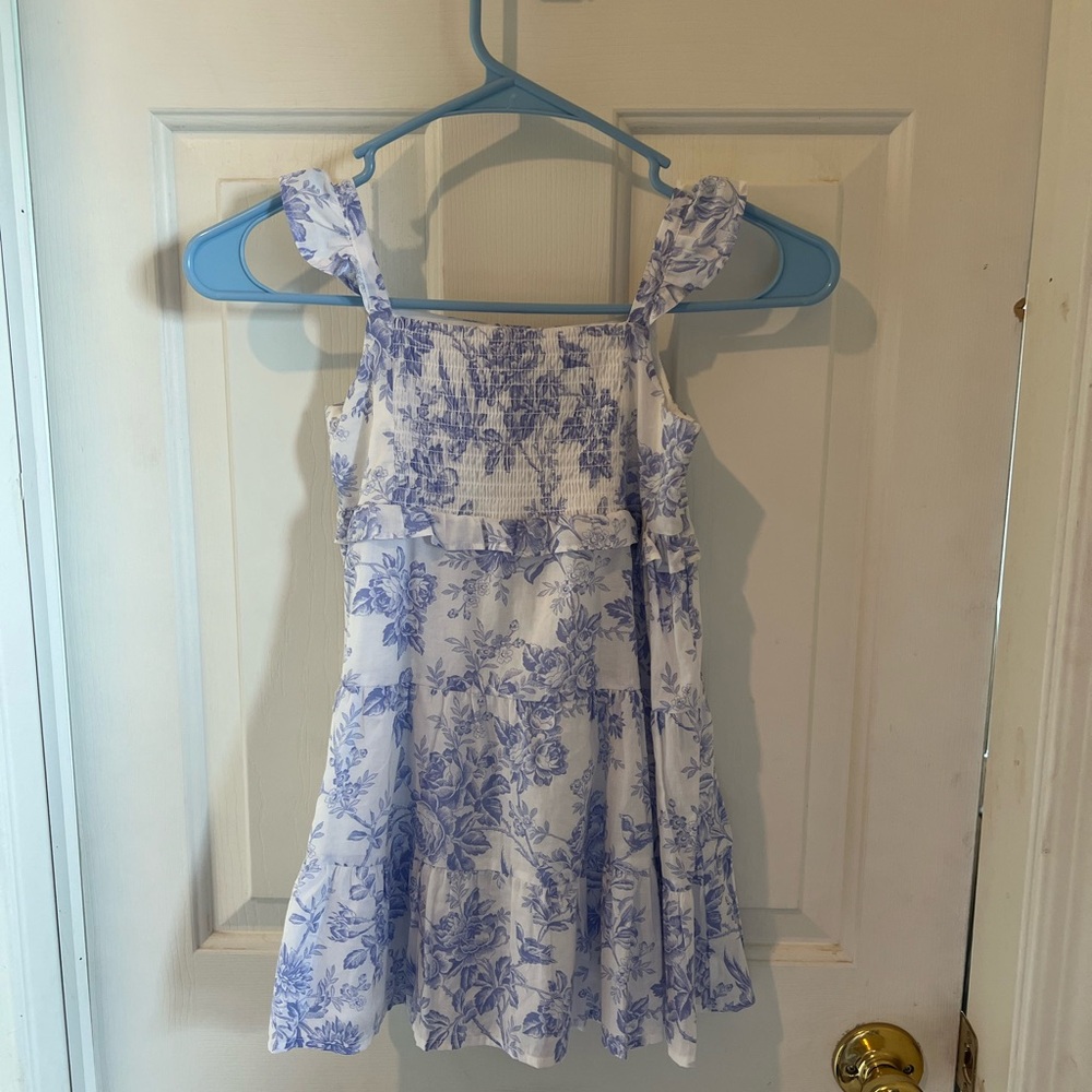 Janie and Jack Blue and White Sleeveless Sundress